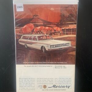 Vintage 1965 Mercury Wagon Courtesy Car For Special Guests Ad Advertisement